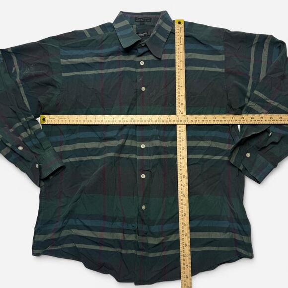 Christian Dior Monsieur Plaid Long Sleeve Button Down Shirt L - Picture 6 of 7